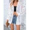 imageSHENHE Womens Loose Fit Open Front Colorful Space Dye Drop Shoulder Cardigan SweaterWhite