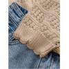 imageSHENHE Womens Tie Front Hollow Out Cover Up Summer Boho Knit Cardigan Crop TopsApricot