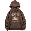 imageSHENHE Mens Loose Fit Bear Embroidery Long Sleeve Thermal Hooded Sweatshirt Hoodie TopsBrown