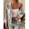 imageSHENHE Womens Floral Print Button Down Cardigan V Neck Drop Shoulder Knit OuterwearKhaki a