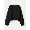 imageSHENHE Womens Strawberry Pattern Open Front Bishop Sleeve Casual CardiganBlack