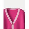 imageSHENHE Womens Strawberry Pattern Open Front Bishop Sleeve Casual CardiganHot Pink