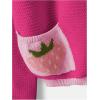 imageSHENHE Womens Strawberry Pattern Open Front Bishop Sleeve Casual CardiganHot Pink