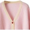 imageSHENHE Womens Strawberry Pattern Open Front Bishop Sleeve Casual CardiganPink