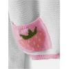 imageSHENHE Womens Strawberry Pattern Open Front Bishop Sleeve Casual CardiganPink and White