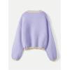 imageSHENHE Womens Strawberry Pattern Open Front Bishop Sleeve Casual CardiganPurple