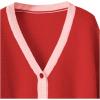 imageSHENHE Womens Strawberry Pattern Open Front Bishop Sleeve Casual CardiganRed