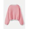 imageSHENHE Womens Strawberry Pattern Open Front Bishop Sleeve Casual CardiganWhite and Pink
