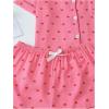 imageSHENHE Womens 2 Piece Pajama Set Bow Graphic Button Down Short Sleeve Lapel Shirt Pj Short SetPink Heart