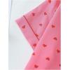 imageSHENHE Womens 2 Piece Pajama Set Bow Graphic Button Down Short Sleeve Lapel Shirt Pj Short SetPink Heart