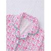 imageSHENHE Womens 2 Piece Pajama Set Bow Graphic Button Down Short Sleeve Lapel Shirt Pj Short SetPink Monkey Print
