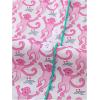 imageSHENHE Womens 2 Piece Pajama Set Bow Graphic Button Down Short Sleeve Lapel Shirt Pj Short SetPink Monkey Print
