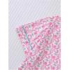 imageSHENHE Womens 2 Piece Pajama Set Bow Graphic Button Down Short Sleeve Lapel Shirt Pj Short SetPink Monkey Print