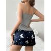 imageSHENHE Womens 2 Piece Pajama Set Butterfly Graphic Sleeveless Cami Top and Mini Shorts SleepwearMulticolor