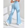 imageSHENHE Womens Flare Leggings High Waisted Tummy Control Bell Bottom Yoga Workout Stretch PantsLight Blue