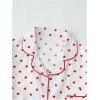 imageSHENHE Womens Floral Sleepwear Nightwear Button Pajama Set 2 Piece Casual Top and ShortsWhite Red Heats
