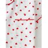 imageSHENHE Womens Floral Sleepwear Nightwear Button Pajama Set 2 Piece Casual Top and ShortsWhite Red Heats