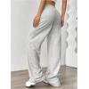 imageSHENHE Womens Low Rise Loose Sweatpants Y2k Elastic Waist Wide Leg Lounge Sweat PantsLight Grey