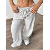imageSHENHE Womens Low Rise Loose Sweatpants Y2k Elastic Waist Wide Leg Lounge Sweat PantsLight Grey