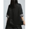 imageSHENHE Womens Mesh Football Jersey Oversized Number Graphic Short Sleeve Y2K Sport Tshirt TopBlack