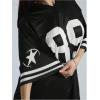 imageSHENHE Womens Mesh Football Jersey Oversized Number Graphic Short Sleeve Y2K Sport Tshirt TopBlack