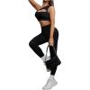 imageSHENHE Womens One Shoulder Cut Out Sports Bra Workout Gym Yoga Crop TopsBlack