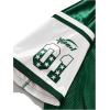 imageSHENHE Womens Oversized Letter Graphic Jersey Tee Color Block Short Sleeve Y2K Mesh Football Jersey TopsDark Green