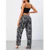 imageSHENHE Womens 2 Piece Cute Cartoon Print Sleeveless Cami Top and Pants Sleeveless Pajama SetsSkeleton Black