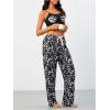 imageSHENHE Womens 2 Piece Cute Cartoon Print Sleeveless Cami Top and Pants Sleeveless Pajama SetsSkeleton Black