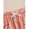 imageSHENHE Womens 2 Piece Cute Cartoon Print Sleeveless Cami Top and Pants Sleeveless Pajama SetsWhite and Pink