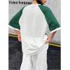 imageSHENHE Womens Oversized Football Jersey Top Y2K 90s Number Print Crewneck Short Sleeve Loose Mesh ShirtGreen