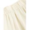 imageSHENHE Womens Summer 2 Piece Outfits Smocked Knot Crop Tube Top and Wide Leg Paperbag Shorts SetBeige