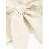 imageSHENHE Womens Summer 2 Piece Outfits Smocked Knot Crop Tube Top and Wide Leg Paperbag Shorts SetBeige