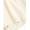 imageSHENHE Womens Summer 2 Piece Outfits Smocked Knot Crop Tube Top and Wide Leg Paperbag Shorts SetBeige