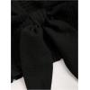 imageSHENHE Womens Summer 2 Piece Outfits Smocked Knot Crop Tube Top and Wide Leg Paperbag Shorts SetBlack