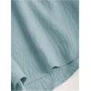 imageSHENHE Womens Summer 2 Piece Outfits Smocked Knot Crop Tube Top and Wide Leg Paperbag Shorts SetBlue