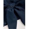 imageSHENHE Womens Summer 2 Piece Outfits Smocked Knot Crop Tube Top and Wide Leg Paperbag Shorts SetDeep Blue