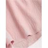 imageSHENHE Womens Summer 2 Piece Outfits Smocked Knot Crop Tube Top and Wide Leg Paperbag Shorts SetDusty Pink