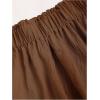 imageSHENHE Womens Summer 2 Piece Outfits Smocked Knot Crop Tube Top and Wide Leg Paperbag Shorts SetMocha Brown
