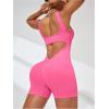 imageSHENHE Womens Workout Unitard Romper Tummy Control Scrunch Butt Athletic Tank Top JumpsuitPink