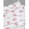 imageSHENHE Womens Y2k 2 Piece Sexy Outfits Backless Halter Crop Top and Ruched Bodycon Mini Skirt SetFloral Pink White