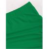 imageSHENHE Womens Y2k 2 Piece Sexy Outfits Backless Halter Crop Top and Ruched Bodycon Mini Skirt SetGreen