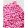 imageSHENHE Womens Y2k 2 Piece Sexy Outfits Backless Halter Crop Top and Ruched Bodycon Mini Skirt SetLeopard Print Pink