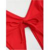 imageSHENHE Womens Y2k 2 Piece Sexy Outfits Backless Halter Crop Top and Ruched Bodycon Mini Skirt SetRed