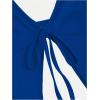 imageSHENHE Womens Y2k 2 Piece Sexy Outfits Backless Halter Crop Top and Ruched Bodycon Mini Skirt SetRoyal Blue