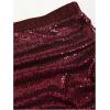 imageSHENHE Womens Y2k 2 Piece Sexy Outfits Backless Halter Crop Top and Ruched Bodycon Mini Skirt SetSequin Burgundy