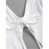 imageSHENHE Womens Y2k 2 Piece Sexy Outfits Backless Halter Crop Top and Ruched Bodycon Mini Skirt SetWhite