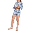 imageSHENHE Girls 2 Piece Tropical Print High Waisted Long Sleeve Bikini Swimsuit Bathing SuitMulticolor