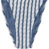 imageSHENHE Womens 2 Piece Striped Halter High Waist Tie Back Textured Sexy Bikini Set with ThongBlue