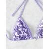 imageSHENHE Womens 3 Piece Bathing Suit Floral Halter Tie Back Thong Bikini Set with Sarong Cover UpsPurple